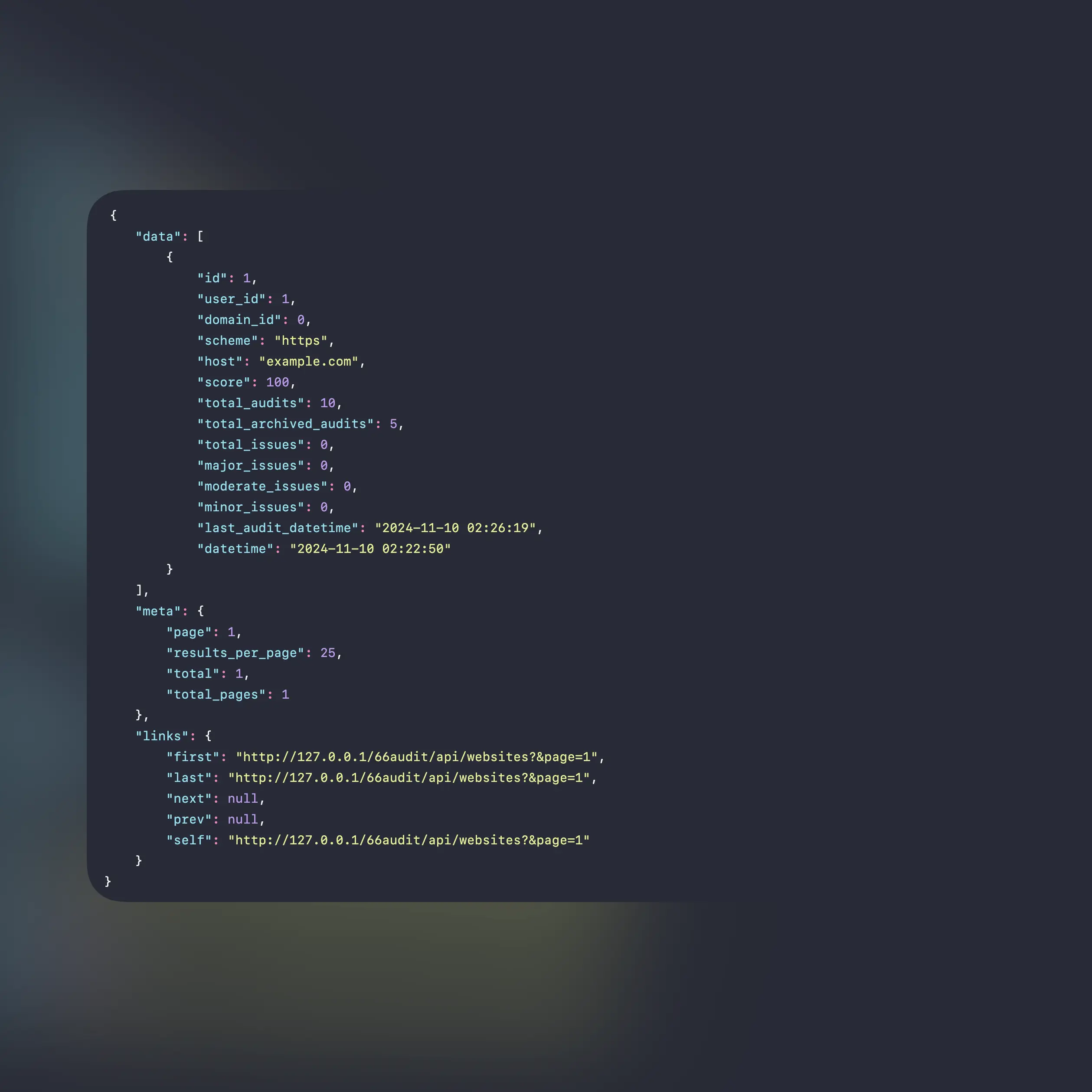 应用程序API端点功能的屏幕截图