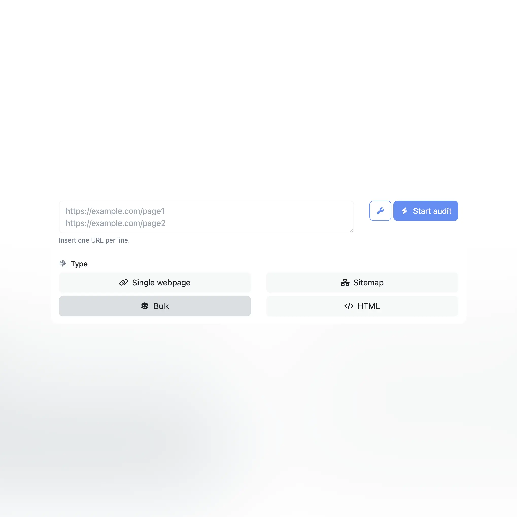 应用审计生成器表单的截图